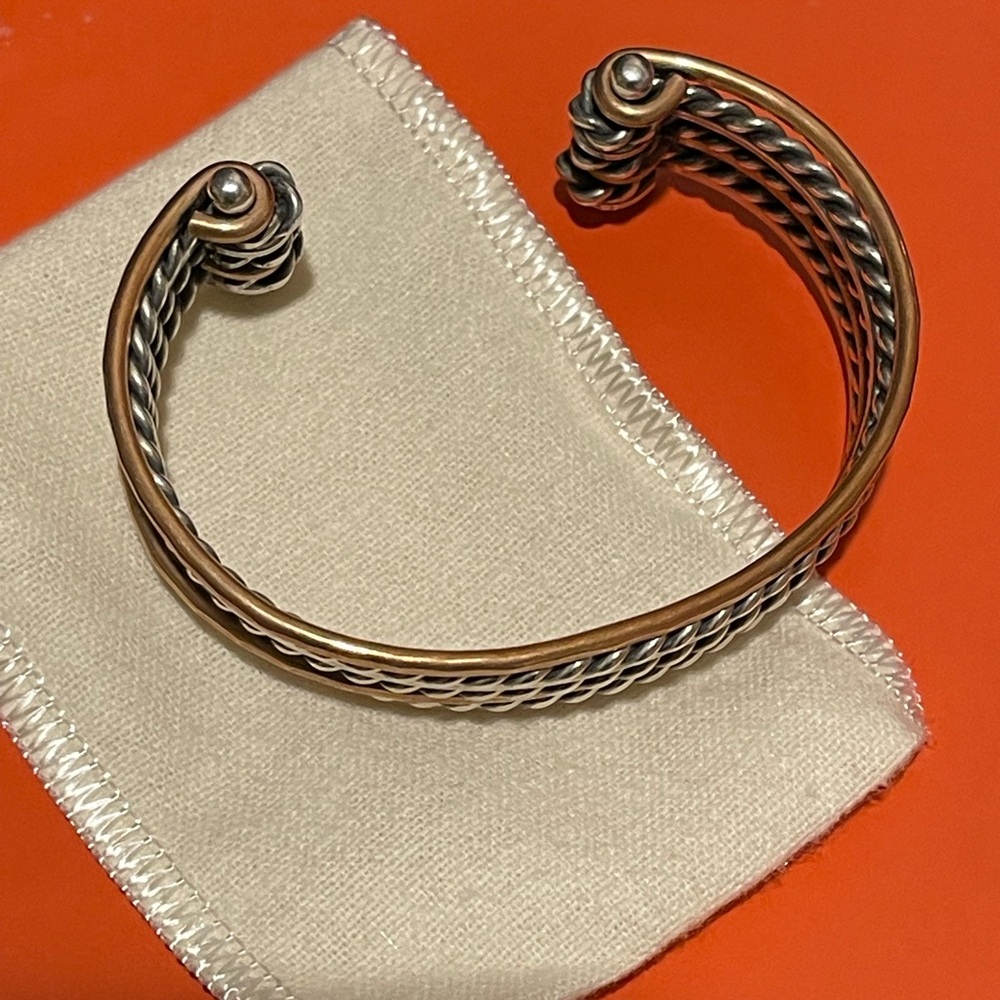James Avery Silver Twisted Cable Cuff Bracelet - image 4